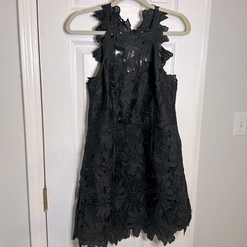 black mini dress
